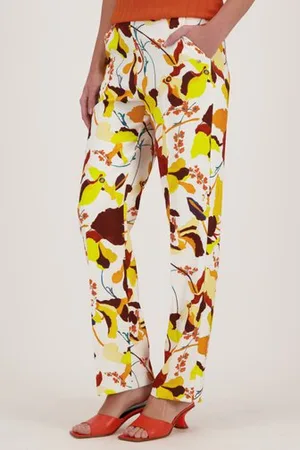 Claude Arielle Wijde broek met -bruine print