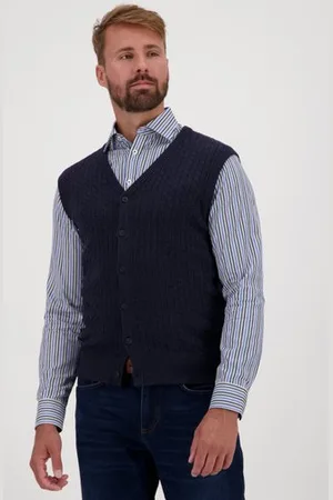 Dansaert Blue Donkerblauwe cardigan zonder mouwen