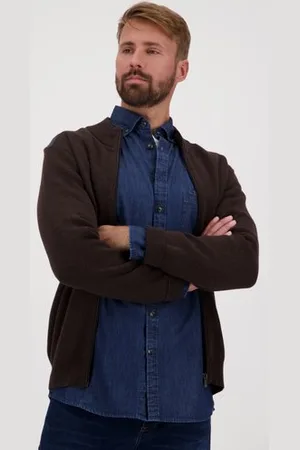 Dansaert Blue Donkerbruine cardigan met rits