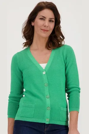 Claude Arielle Groene glinsterende cardigan