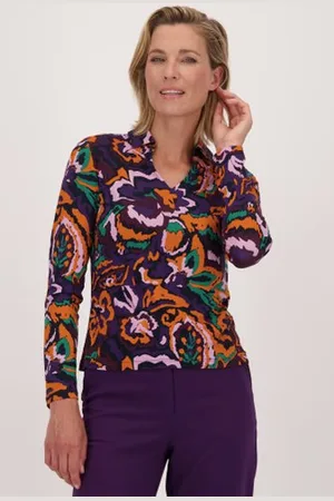 Claude Arielle Polo met abstracte bloemeprint