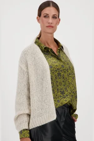 Geisha Ecru cardigan met wol
