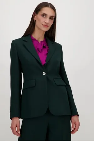 More & More Donkergroene blazer