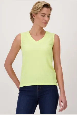 Claude Arielle Gele top in structuurstof