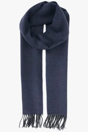 Michaelis Wintersjaal in donkerblauw en grijs