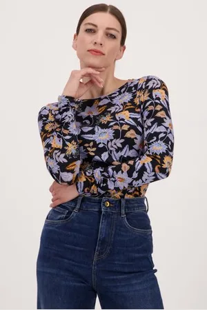 More & More T-shirt met fijne bloemenprint