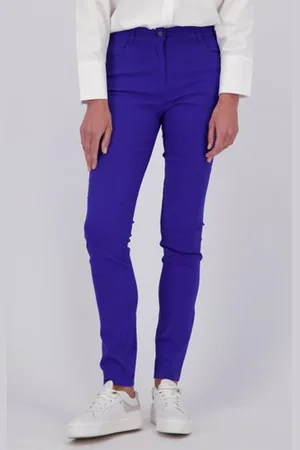 Claude Arielle Blauwe stretchbroek