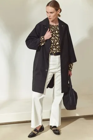 D Auvry Zwarte trenchcoat