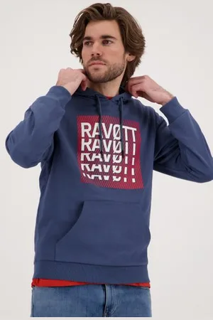 Ravøtt Blauwe hoodie met opdruk