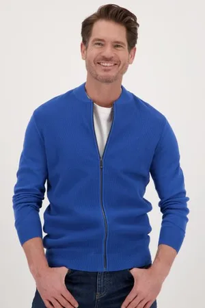 Dansaert Blue Blauwe cardigan met rits