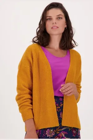 Libelle Wollen cardigan in oker
