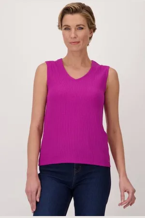 Claude Arielle Paarse top in structuurstof