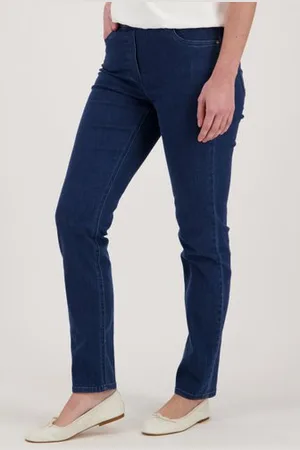 Claude Arielle Donkerblauwe jeans met elastische taille -slim fit