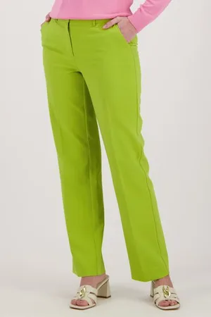 Claude Arielle Lichtgroene geklede broek