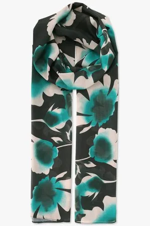 Claude Arielle Fijn sjaaltje met turquoise print