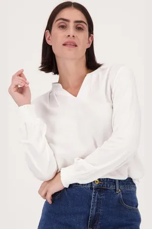 More & More Fijne witte blouse