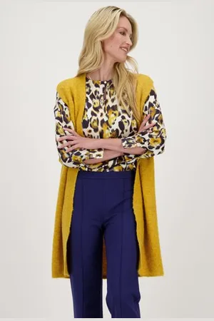 Claude Arielle Goudkleurige cardigan zonder mouwen