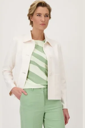 Claude Arielle Ecru vestje in faux-daim