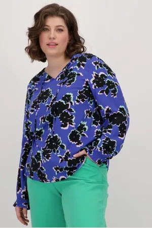ONLY Blauwe blouse met bloemenprint