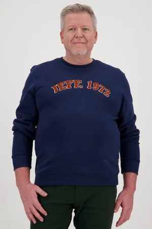 Jefferson Blauwe sweater met opschrift
