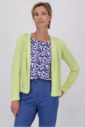 Claude Arielle Gele cardigan met lurex