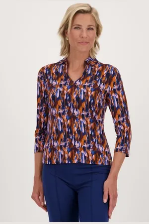 Claude Arielle Polo met gevlekte print