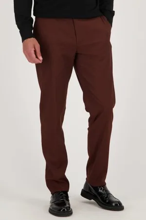Dansaert Black Roestbruine kostuumbroek - Rebel - Regular fit