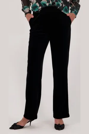 Claude Arielle Zwarte velvet broek