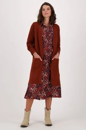 Liberty Island Lange bruine cardigan