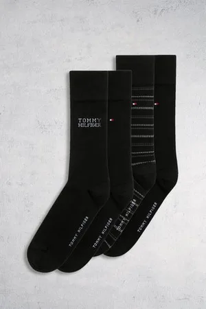 Tommy Hilfiger Giftbox zwarte sokken - 4 paar