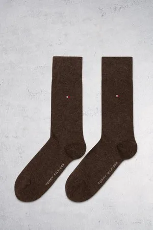 Tommy Hilfiger Bruine sokken - 2 paar