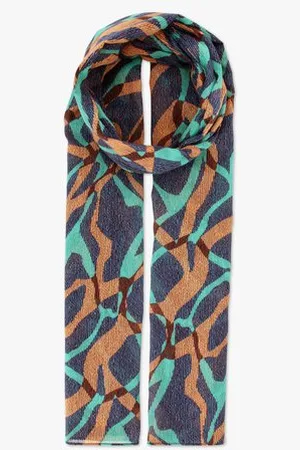 Libelle Fijn sjaaltje met aqua print