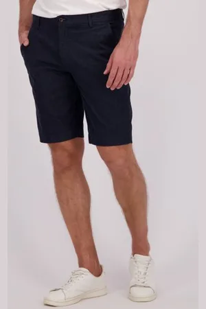 Brassville Donkerblauwe bermuda met denimlook