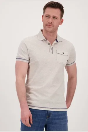 BLUE FIELDS Grijze polo