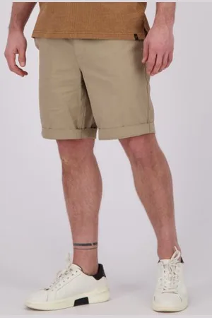 Ravøtt Beige bermuda met elastische tailleband