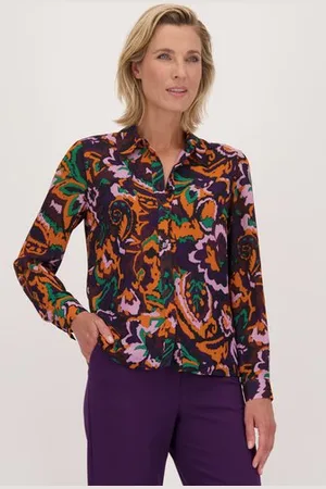 Claude Arielle Blouse met abstracte bloemenprint