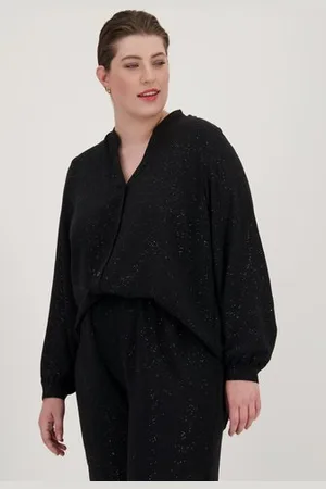 ONLY Zwarte glitterblouse