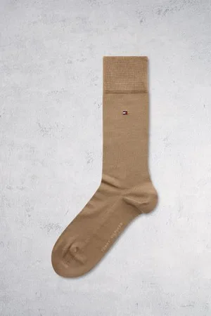 Tommy Hilfiger Halflange taupe sokken