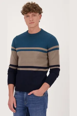 Casual Five Gebreide colour block trui met wol