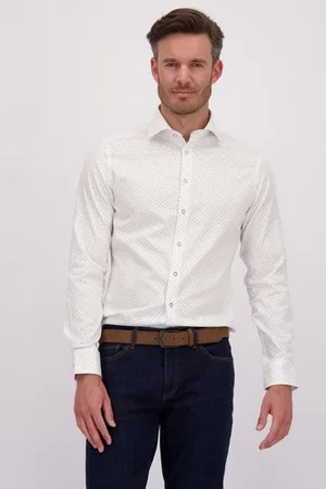 Dansaert Black Hemd met fijne print - Slim fit