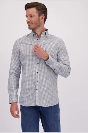 Dansaert Blue Blauw geruit hemd - Regular fit