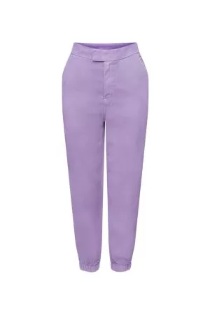 ESPRIT Sportieve twill broek met een hoge taille