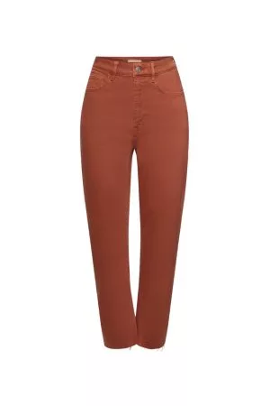 ESPRIT Cropped broek met gerafelde zoom