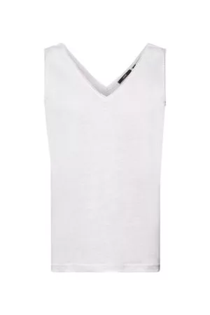 ESPRIT Linnen tanktop met gehaakt randje