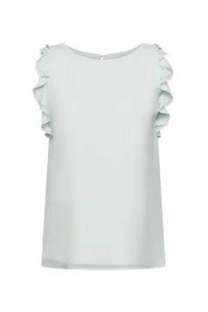 ESPRIT Chiffon blouse met ruches