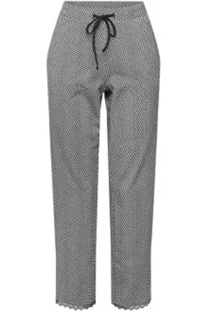ESPRIT Jersey broek met print en kant