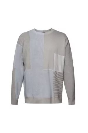 ESPRIT Trui met ronde hals en colour blocks