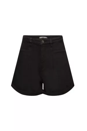 ESPRIT Short met hoge taille, van linnen