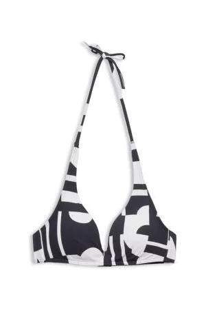 ESPRIT Gewatteerde bikinitop met haltermodel en retroprint
