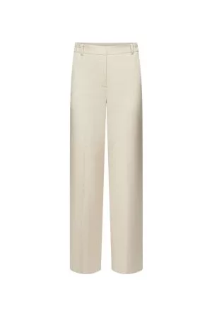 ESPRIT Broek met wijde pijpen en hoge taille